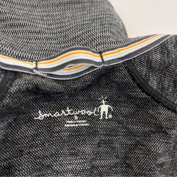 SMARTWOOL Womens Small XS Fit 100% Merino Wool Midweight Black Sweater Zip Top - Picture 11 of 16